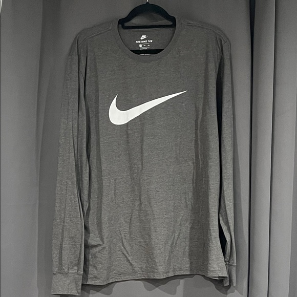 Nike Other - Nike Men's Charcoal Long Sleeve Cotton Tee Athletic Cut 2XL